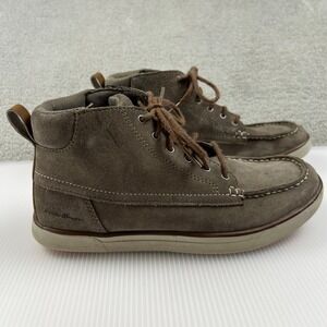 Suede Chukka Boots Womens 8 Brown Moc Toe Lace Up Casual Outdoor Eddie Bauer